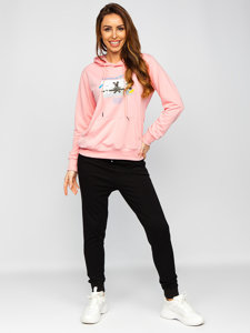 Women's Printed Hoodie Pink Bolf HL9268