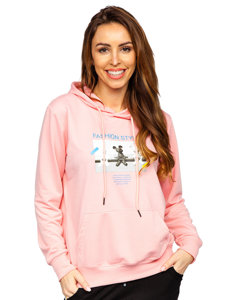 Women's Printed Hoodie Pink Bolf HL9268