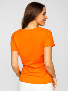 Women's Printed T-shirt Orange Bolf 52352