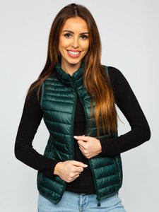 Women's Quilted Gilet Green Bolf B2705