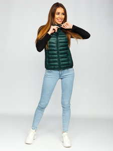 Women's Quilted Gilet Green Bolf B2705