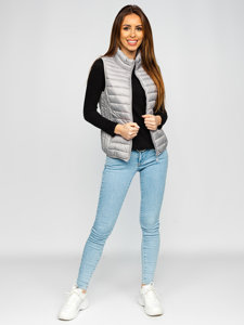 Women's Quilted Gilet Grey Bolf B2705