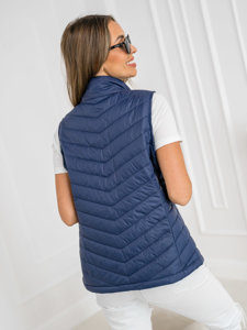 Women's Quilted Gilet Navy Blue Bolf 16M9063