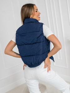 Women's Quilted Gilet Navy Blue Bolf 16M9092