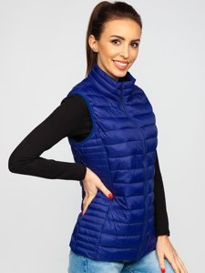 Women's Quilted Gilet Navy Blue Bolf 23038