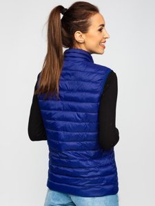 Women's Quilted Gilet Navy Blue Bolf 23038