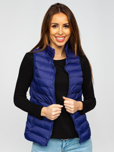 Women's Quilted Gilet Navy Blue Bolf 23077