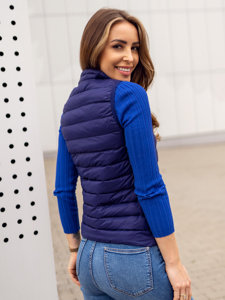 Women's Quilted Gilet Navy Blue Bolf 23077