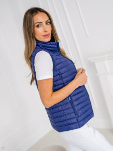 Women's Quilted Gilet Navy Blue Bolf 5M702