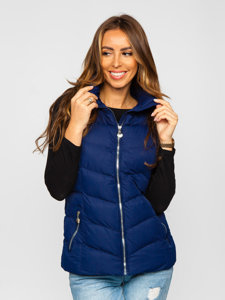 Women's Quilted Gilet Navy Blue Bolf 5M719