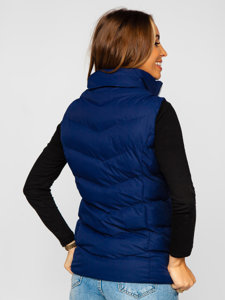 Women's Quilted Gilet Navy Blue Bolf 5M719