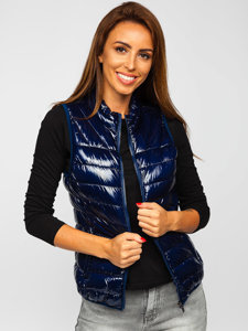 Women's Quilted Gilet Navy Blue Bolf R0107A