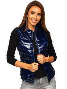 Women's Quilted Gilet Navy Blue Bolf R0107A