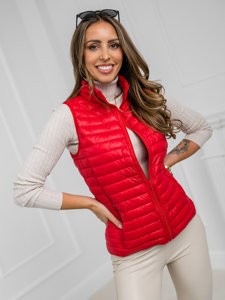 Women's Quilted Gilet Red Bolf 5M702