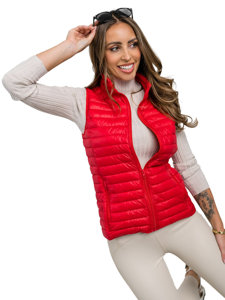 Women's Quilted Gilet Red Bolf 5M702