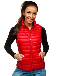 Women's Quilted Gilet Red Bolf B2705