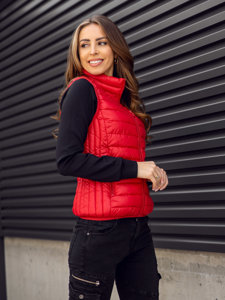 Women's Quilted Gilet Red Bolf B2705A