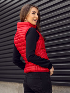 Women's Quilted Gilet Red Bolf B2705A