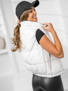 Women's Quilted Gilet White Bolf 16M9092