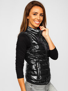 Women's Quilted Hooded Gilet Black Bolf R0107A