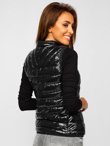 Women's Quilted Hooded Gilet Black Bolf R0107A