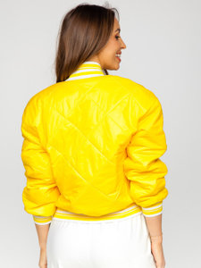 Women's Quilted Lightweight Bomber Jacket Yellow Bolf 82556