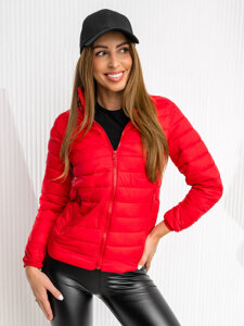 Women's Quilted Lightweight Jacket Dark Red Bolf 1141