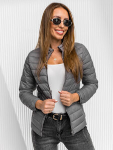 Women's Quilted Lightweight Jacket Grey Bolf 1141