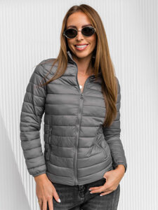 Women's Quilted Lightweight Jacket Grey Bolf 1141