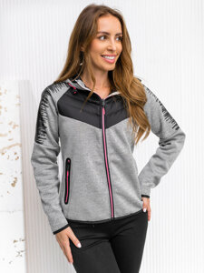 Women's Quilted Lightweight Jacket with hood Grey Bolf KSW4007A1