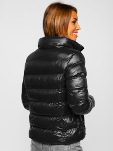 Women's Quilted Winter Jacket Black Bolf 23061