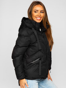 Women's Quilted Winter Jacket Black Bolf 5M739