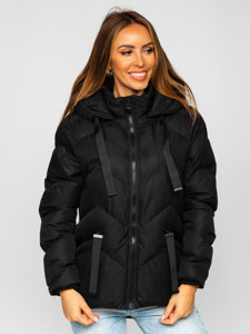 Women's Quilted Winter Jacket Black Bolf 5M739