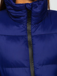 Women's Quilted Winter Jacket Navy Blue Bolf 23059