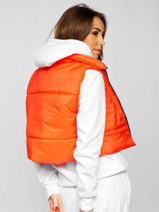 Women's Short Quilted Gilet Orange Bolf 82330