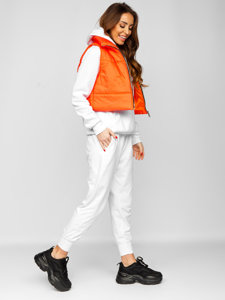 Women's Short Quilted Gilet Orange Bolf 82330