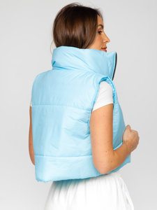 Women's Short Quilted Gilet Sky Blue Bolf 82330