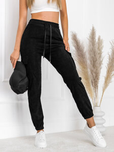 Women’s Striped Cargo Joggers Black Bolf W7861