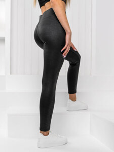 Women's Striped Leggings Black Bolf XF2303