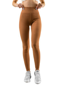 Women's Striped Leggings Brown Bolf 10328