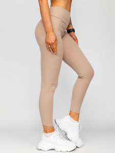 Women's Striped Leggings Cappuccino Bolf 020