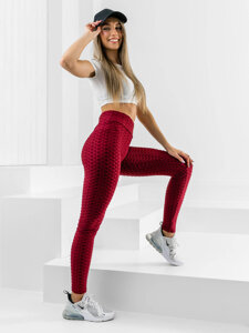 Women's Striped Leggings Claret Bolf HL157