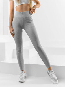 Women's Striped Leggings Grey Bolf 10328