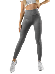 Women's Striped Leggings Grey Bolf 10376