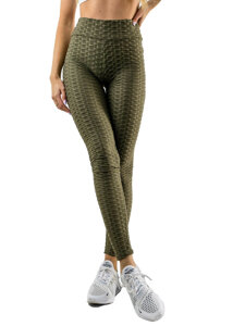 Women's Striped Leggings Khaki Bolf HL157