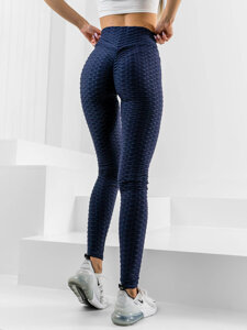 Women's Striped Leggings Navy Blue Bolf HL157