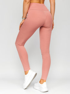 Women's Striped Leggings Pink Bolf W7501