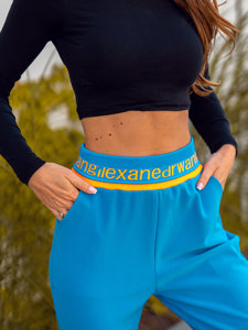 Women's Sweatpants Blue Bolf H1007