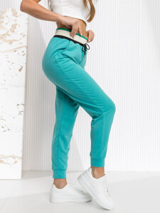 Women's Sweatpants Teal Blue Bolf YY30NM