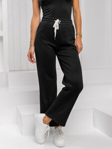 Women’s Sweatpants Wide Leg Black Bolf W5213